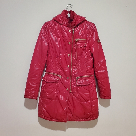 Montecore Removable Hooded Red Jacket Size M - Picture 1 of 10